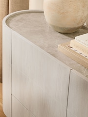 White Nomad Curve 6 Drawer Wide Chest - Image 6 of 12