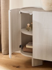 White Nomad Curve 6 Drawer Wide Chest - Image 7 of 12