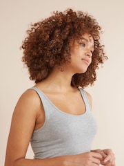 Grey Marl Thick Strap Vest - Image 3 of 4
