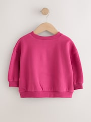 Bright Pink Slogan Crew Neck Sweatshirt (3mths-7yrs) - Image 2 of 4
