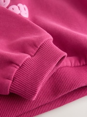Bright Pink Slogan Crew Neck Sweatshirt (3mths-7yrs) - Image 3 of 4