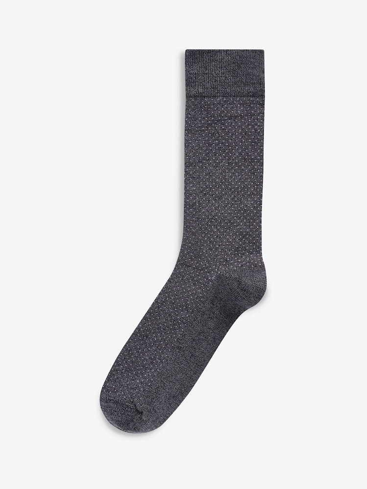 Dark Pindot Pattern Smart Socks 5 Pack - Image 2 of 6