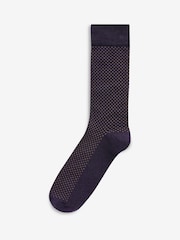 Dark Pindot Pattern Smart Socks 5 Pack - Image 4 of 6