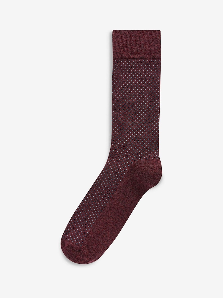 Dark Pindot Pattern Smart Socks 5 Pack - Image 6 of 6