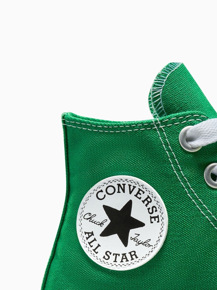 Converse Green Chuck Taylor Sketch Graphic Youth Trainers - Image 10 of 10