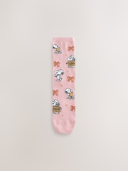 Rust Brown/Green/Pink Snoopy Licensed Ankle Socks 4 Pack - Image 2 of 7