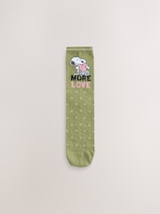 Rust Brown/Green/Pink Snoopy Licensed Ankle Socks 4 Pack - Image 5 of 7