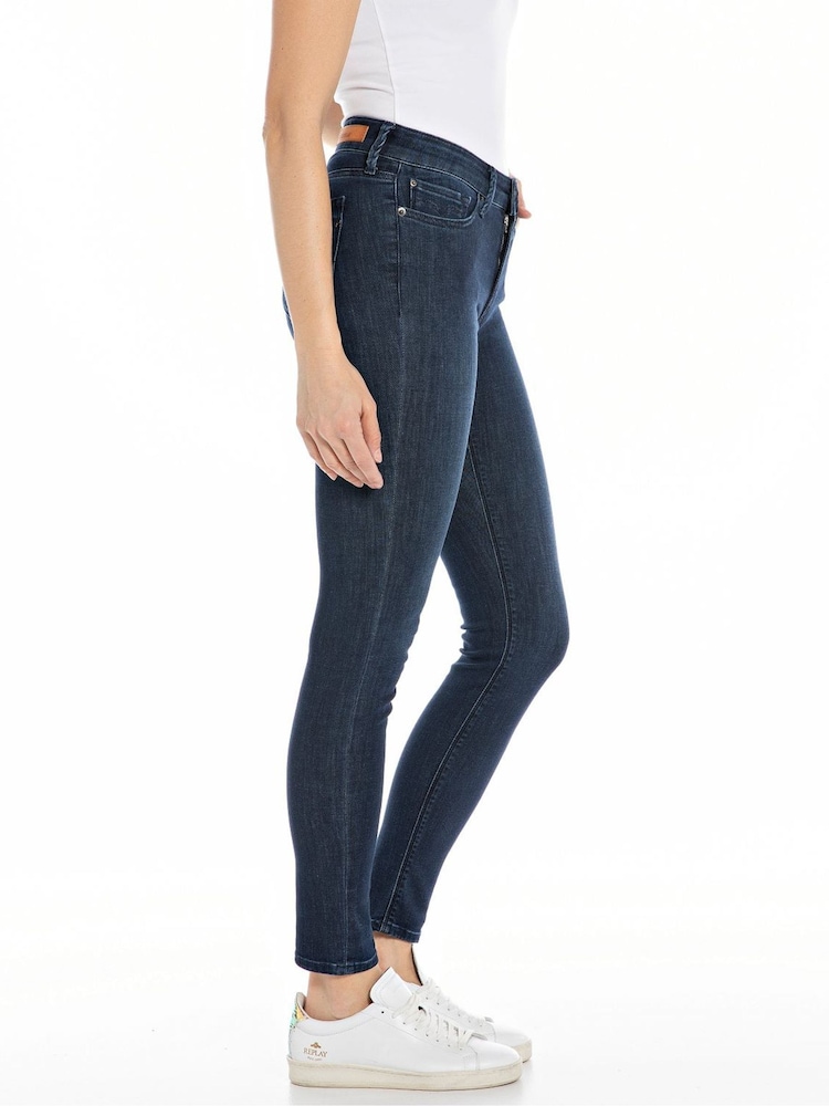 Replay Denim Dark Blue Skinny Fit Luzien Jeans - Image 3 of 3 Replay Denim Dark Blue Skinny Fit Luzien Jeans - Image 3 of 3