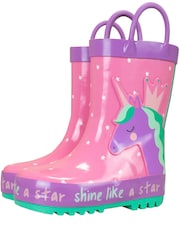 Harry Bear Gummistiefel mit Einhornprint - Bild 1 von 5