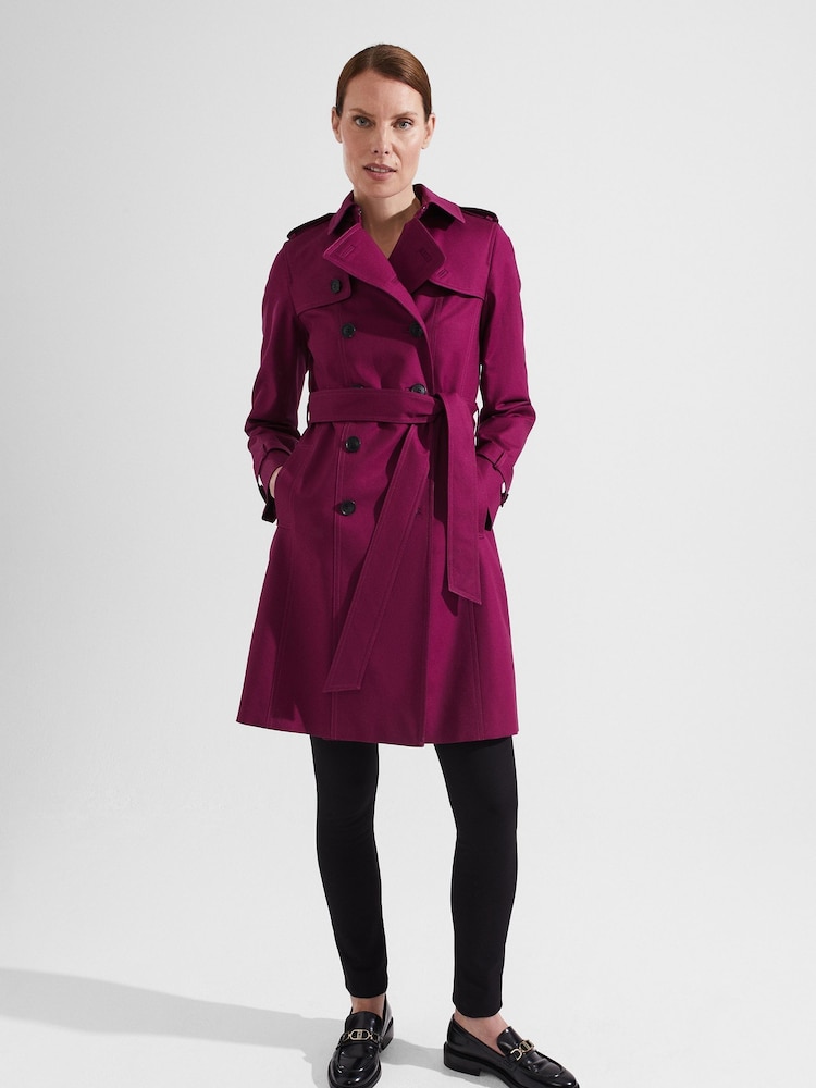 Hobbs Purple Petite Petite Saskia Trench Coat - Image 1 of 4
