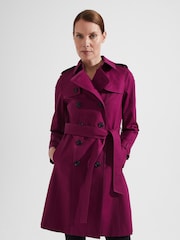 Hobbs Purple Petite Petite Saskia Trench Coat - Image 3 of 4