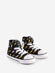 Converse Black Chuck Taylor Lightening Print 1V Infant Trainers - Image 3 of 9