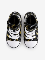 Converse Black Chuck Taylor Lightening Print 1V Infant Trainers - Image 5 of 9