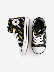 Converse Black Chuck Taylor Lightening Print 1V Infant Trainers - Image 9 of 9