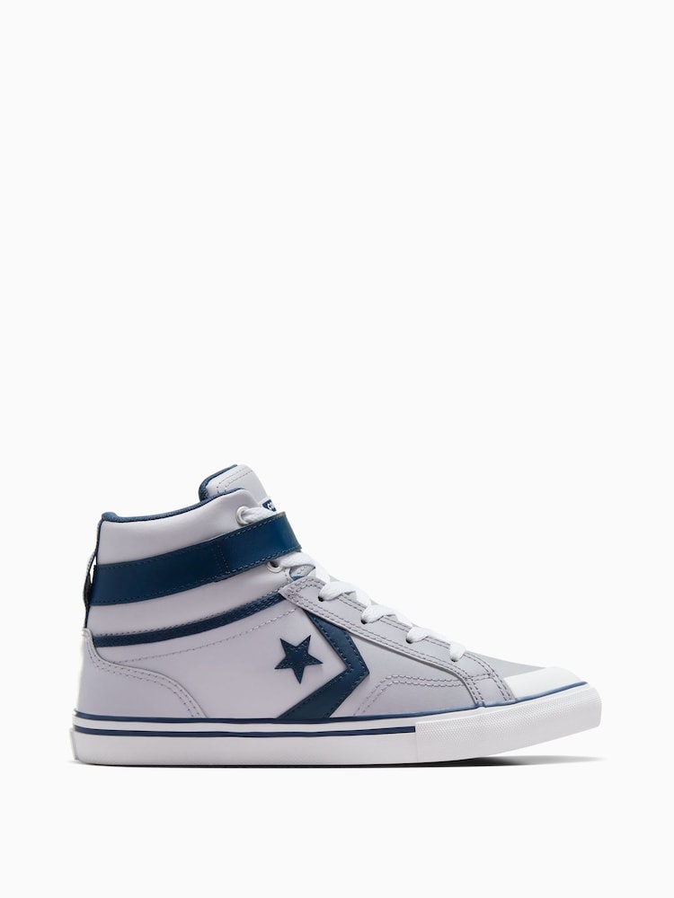 Converse Grey Youth Pro Blaze Strap Trainers - Image 1 of 17