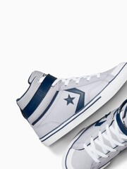 Converse Grey Youth Pro Blaze Strap Trainers - Image 7 of 17