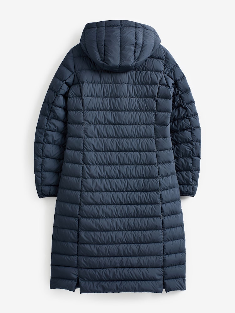 Parajumpers Navy Omega Super Light Weight Long Puffer Coat - Image 2 of 3