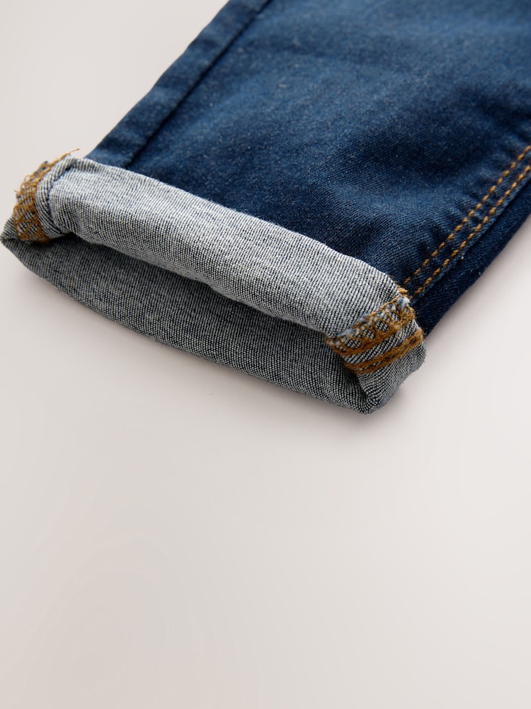 Indigo Skinny Fit Mega Stretch Adjustable Waist Jeans (3-16yrs) - Image 4 of 4