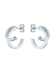 Ted Baker Silver Tone HELIAS: Crystal Multi Hoop Earrings - Image 3 of 4