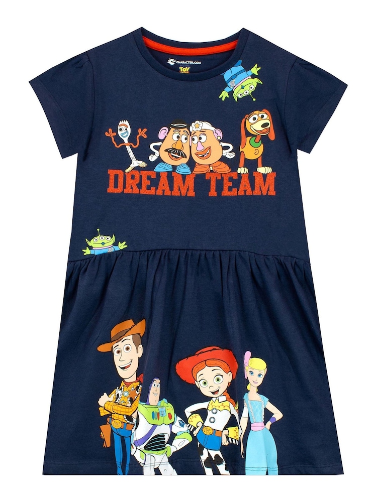 Character Blue Disney Toy Story 100% Cotton Dress - Image 1 of 3