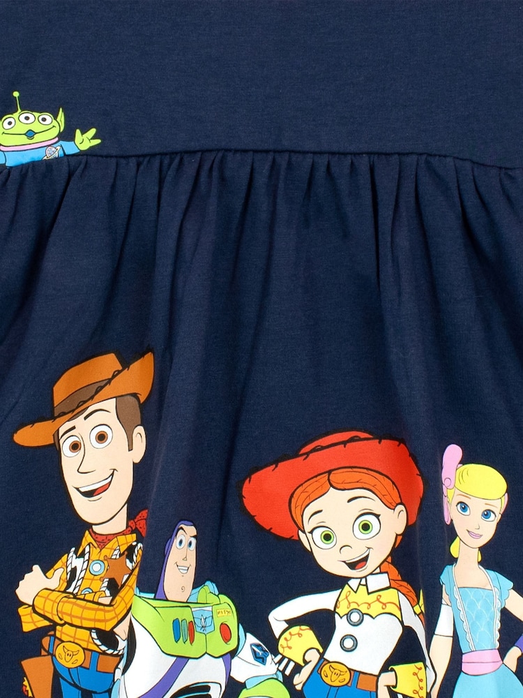 Character Blue Disney Toy Story 100% Cotton Dress - Image 3 of 3