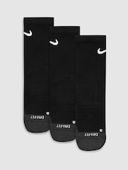 Nike Black Cushioned Crew Socks 3 Pack - Image 1 of 5