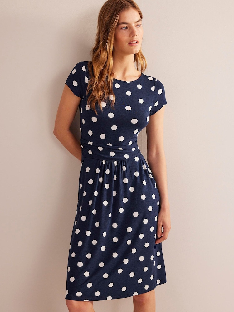 Boden Dark Blue Amelie Jersey Dress - Image 1 of 5