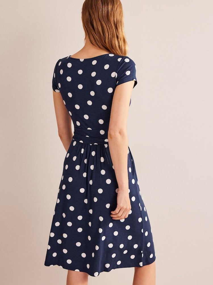 Boden Dark Blue Amelie Jersey Dress - Image 2 of 5