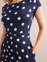 Boden Dark Blue Amelie Jersey Dress - Image 4 of 5