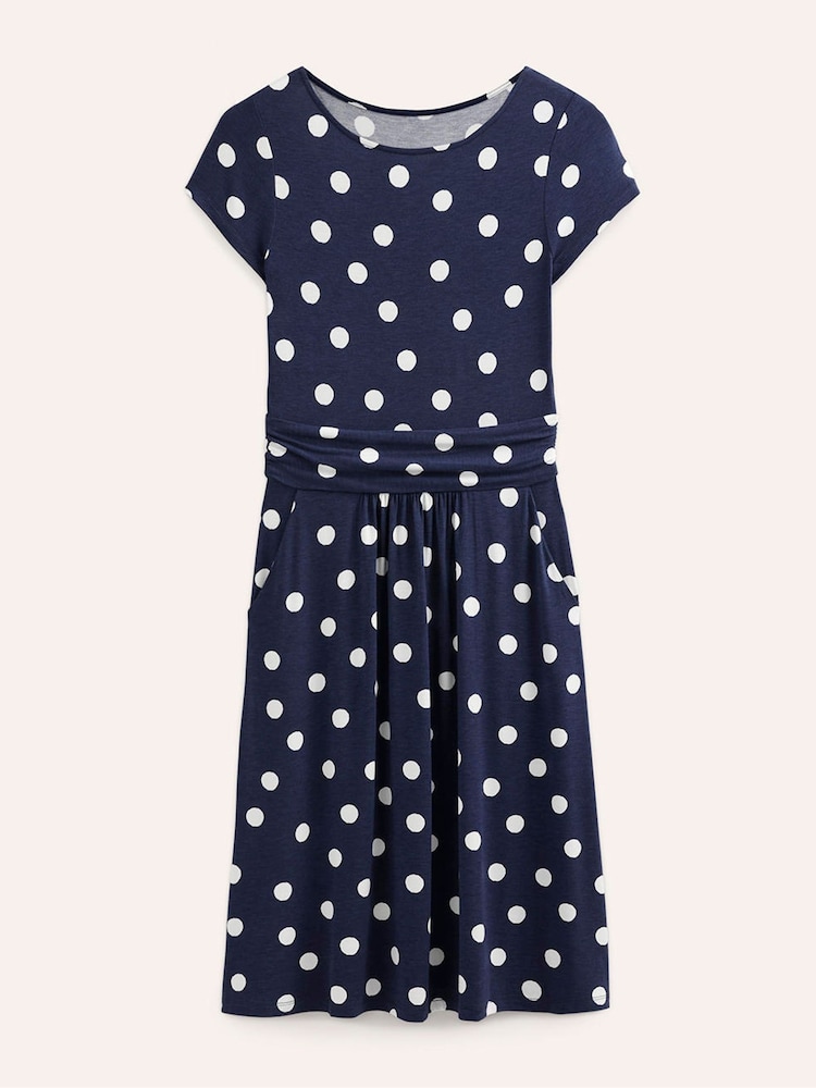 Boden Dark Blue Amelie Jersey Dress - Image 5 of 5