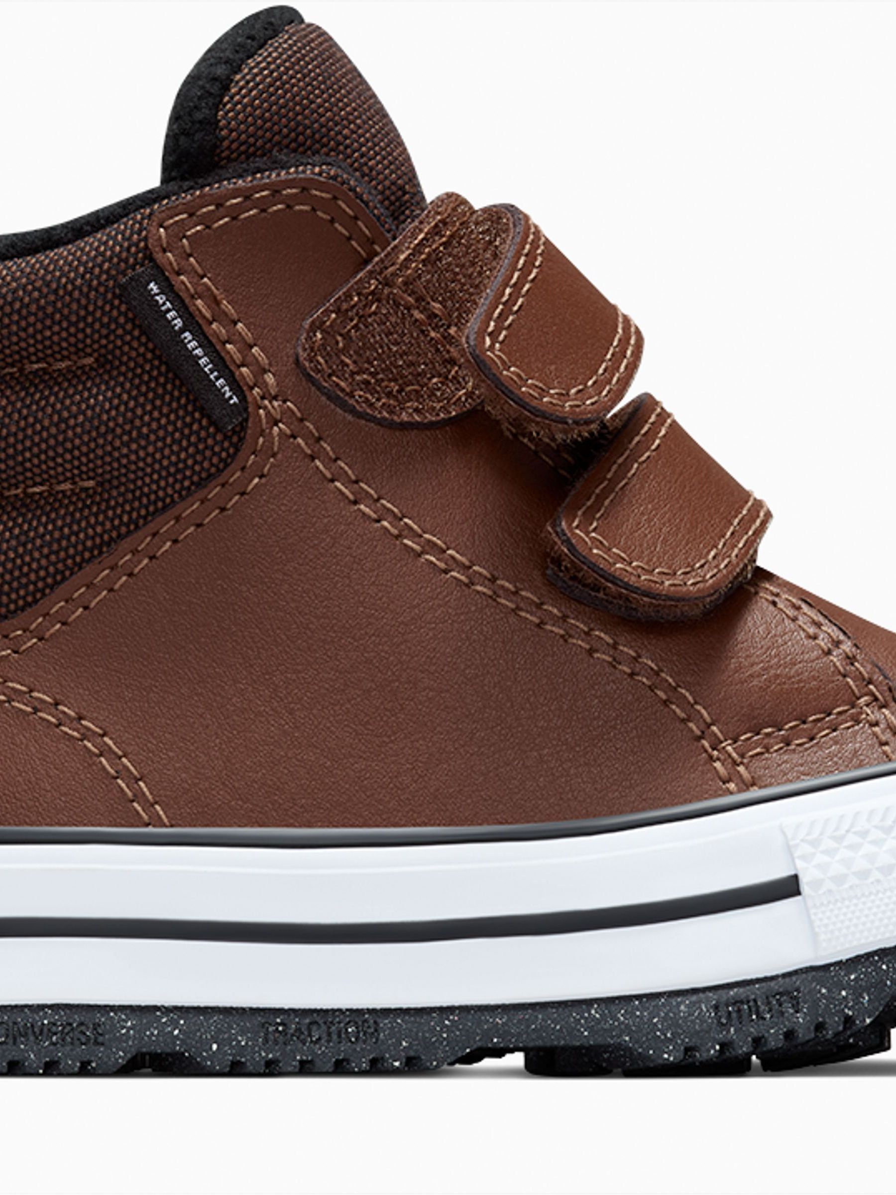 Brown leather converse toddler hot sale