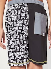 Harry Bear Black/Grey Boys Swim Shorts - Image 4 of 4