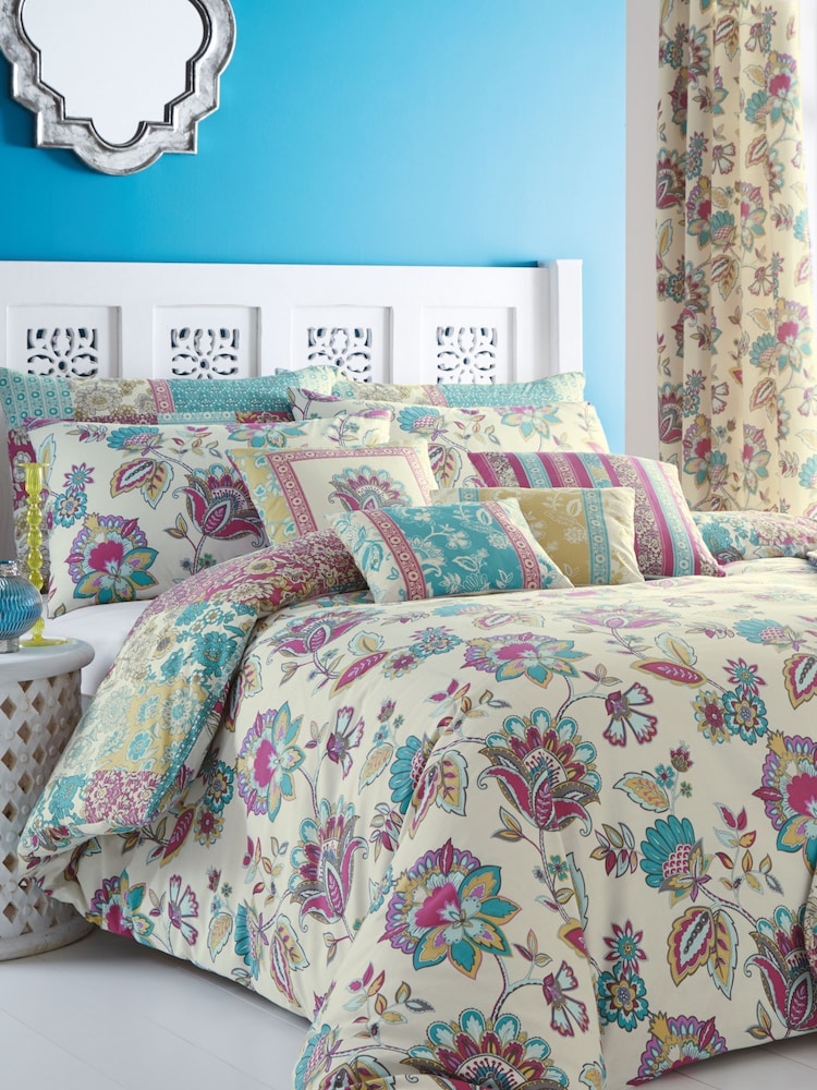 Dreams & Drapes Blue Marinelli Floral Duvet Cover And Pillowcase Set - Image 1 of 2