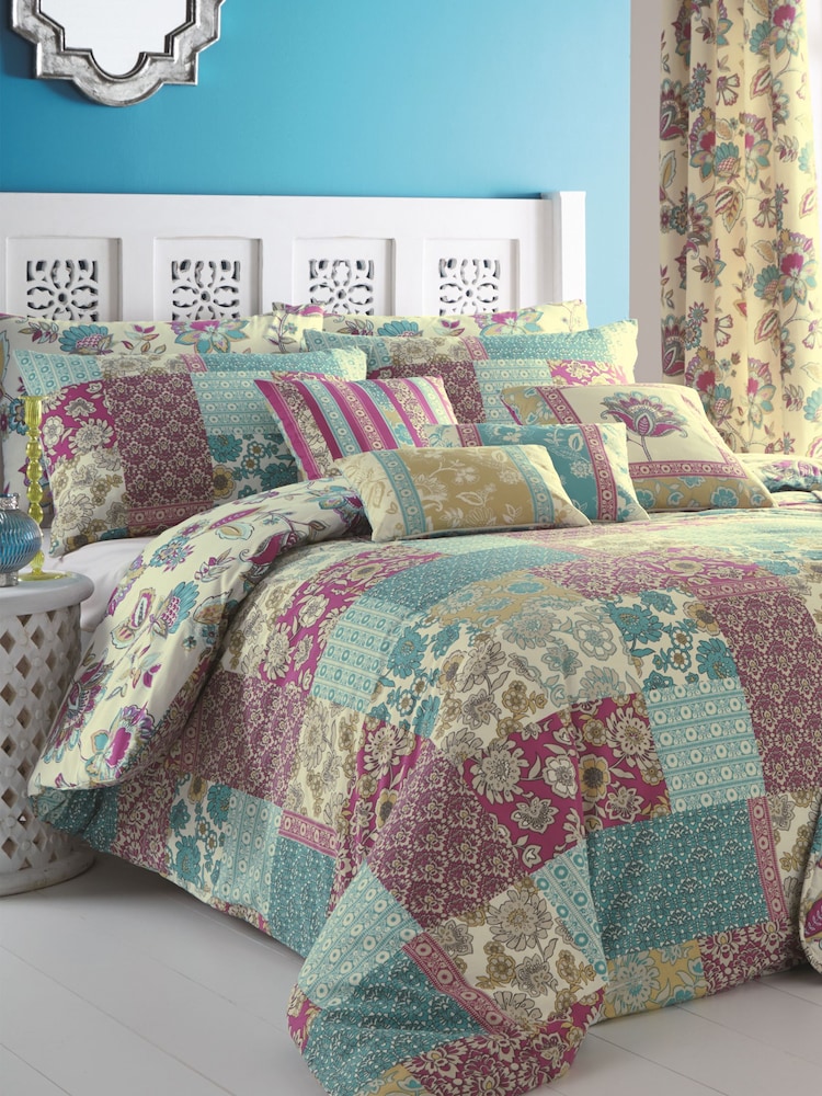 Dreams & Drapes Blue Marinelli Floral Duvet Cover And Pillowcase Set - Image 2 of 2