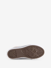 Converse Brown Chuck Taylor Floral Embroidered Junior Trainers - Image 3 of 9