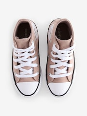 Converse Brown Chuck Taylor Floral Embroidered Junior Trainers - Image 6 of 9
