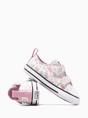 Converse Pink Infant Chuck Taylor Floral Print 2V  Trainers - Image 4 of 8