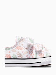 Converse Pink Infant Chuck Taylor Floral Print 2V  Trainers - Image 7 of 8