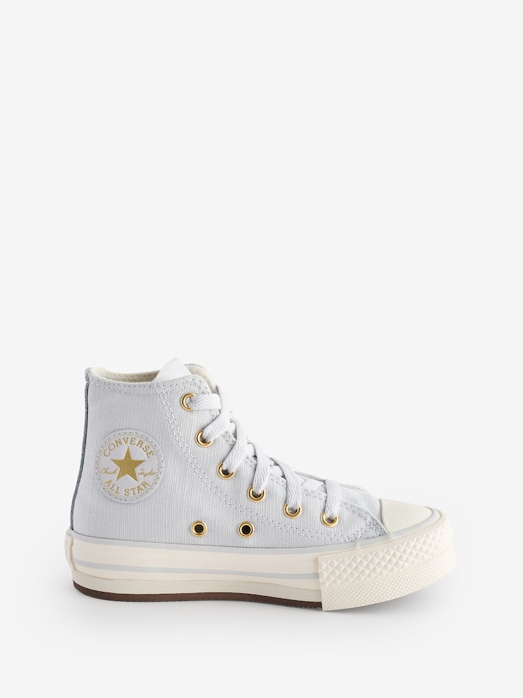 Converse Grey Chuck Taylor EVA Lift Junior Trainers - Image 1 of 9