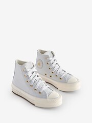 Converse Grey Chuck Taylor EVA Lift Junior Trainers - Image 3 of 9