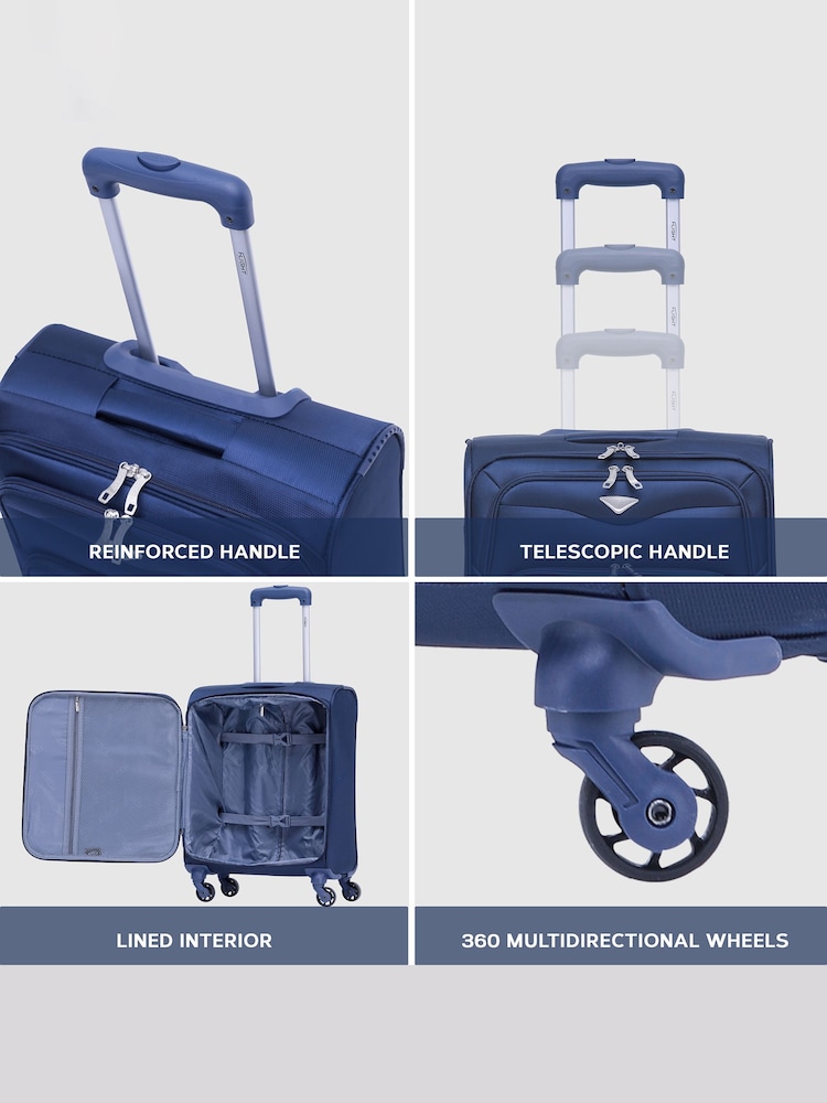 Flight Knight 55x40x20cm Ryanair Priority Soft Case Cabin Carry On Suitcase Hand Luggage - Image 7 of 7