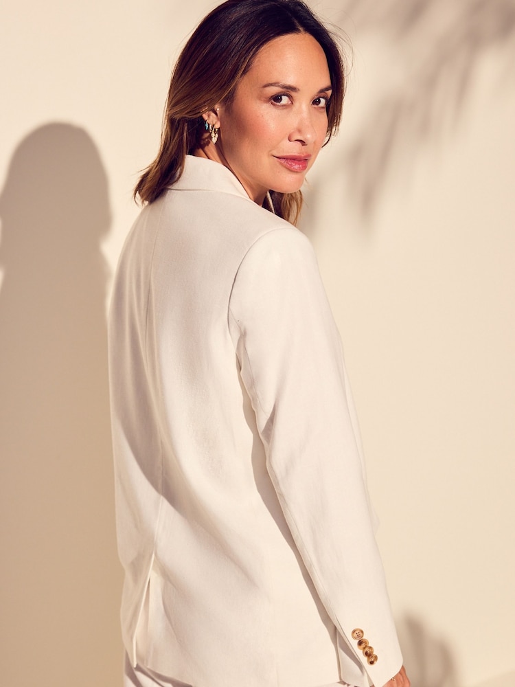 Myleene Klass Linen White Blazer - Image 3 of 5