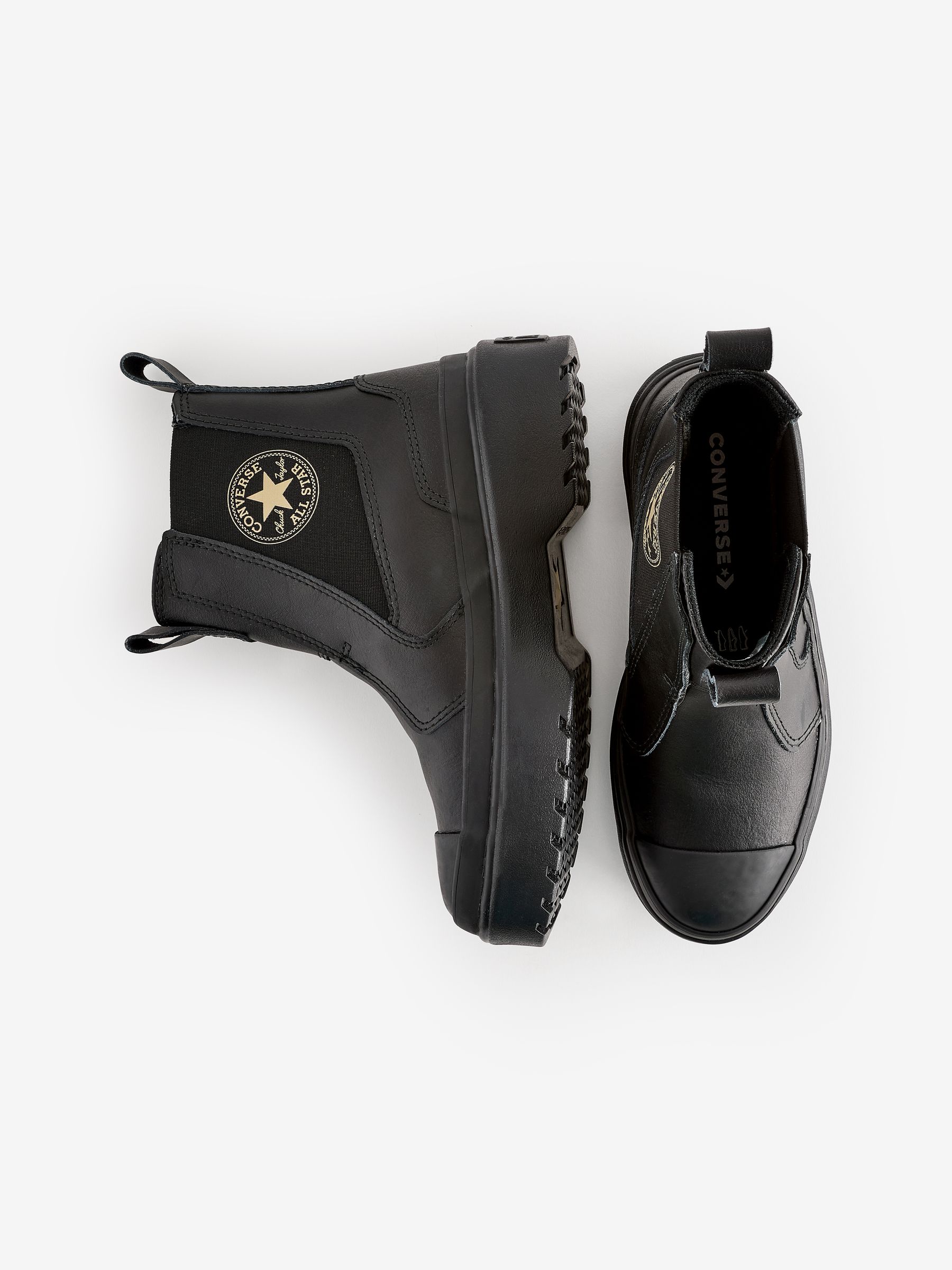 Junior black leather converse hotsell