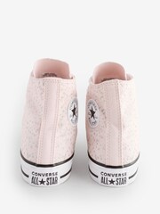 Converse Pink Chuck Taylor Glitter Youth Trainers - Image 4 of 9