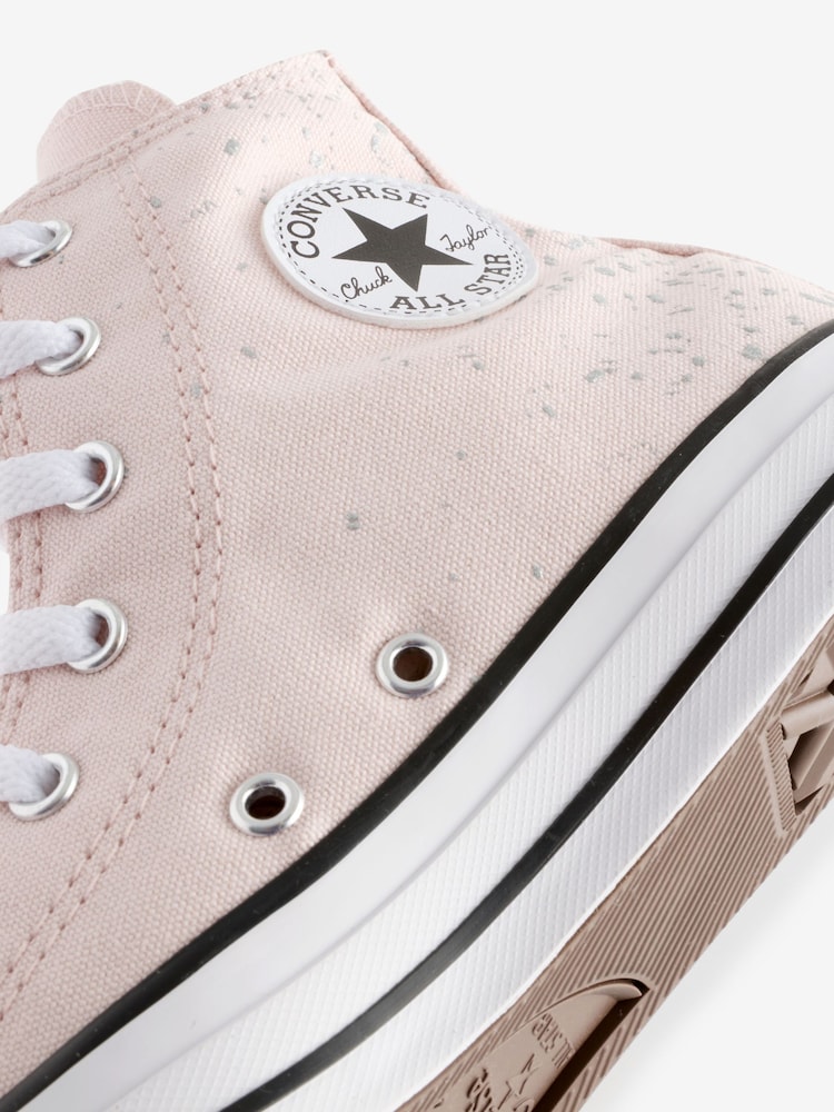 Converse Pink Chuck Taylor Glitter Youth Trainers - Image 9 of 9 Converse Pink Chuck Taylor Glitter Youth Trainers - Image 9 of 9