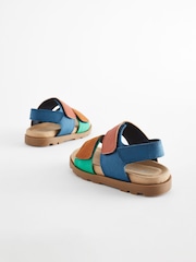 Hell - Sandalen mit Kork-Fussbett und zwei Riemen mit Klettverschluss - Bild 3 von 6
