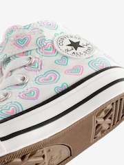 Converse Pink Chuck Taylor Rainbow Heart 1V Infant Trainers - Image 9 of 9