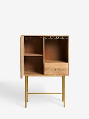 French Connection Mango Wood and Woven Cord Tatami Drinks Cabinet - Image 6 of 9