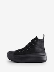 Converse Black Junior Chuck Taylor Move Trainers - Image 2 of 9