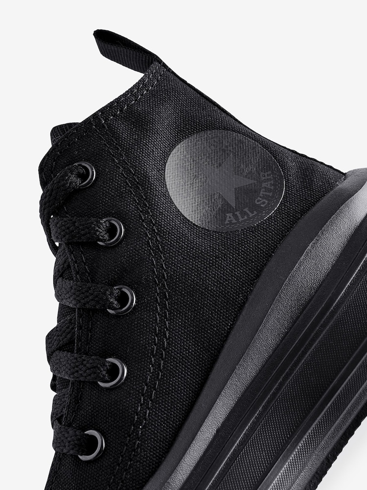 Converse Black Junior Chuck Taylor Move Trainers - Image 9 of 9
